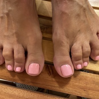 Avalon Spa & Nails - My "pretty in pink" toes! - Waxing Near Me - Wesley Chapel, Florida