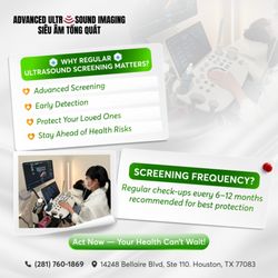Advanced Ultrasound Imaging - TAKE CONTROL OF YOUR HEALTH
WHY REGULAR ULTRASOUND SCREENING MATTERS?
Advanced screening
Early detection
Protect your lov