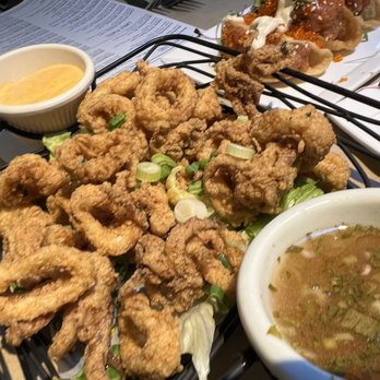 Tarpy's - Crispy Calamari, $14.95 (6/2022) lime- I nai dippina sauce. *Srirachannais* - New American Near Me - Monterey, California Tarpy's - Crispy Calamari, $14.95 (6/2022) lime- I nai dippina sauce. *Srirachannais* - New American Near Me - Monterey, California