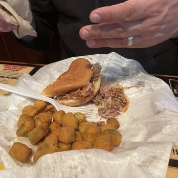 Dreamland BBQ - Fried okra and BBQ sandwich - Barbeque Near Me - Birmingham, Alabama