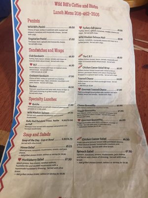 Menu photo 2 Wild Bill's Coffee & Bistro Garden Valley, ID Menu photo 2 Wild Bill's Coffee & Bistro Garden Valley, ID