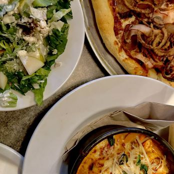 MacKenzie River Pizza, Grill & Pub - DINNER FOR TWO  Bbq chicken pizza House salad  And rigatoni pasta - Pizza Near Me - Idaho Falls, Idaho