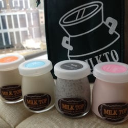 Milk Top - Milk Tea, Milk, Black Sesame & Sakura Milk Puddings @ Milk Top (Causeway Bay) 08.28.2014