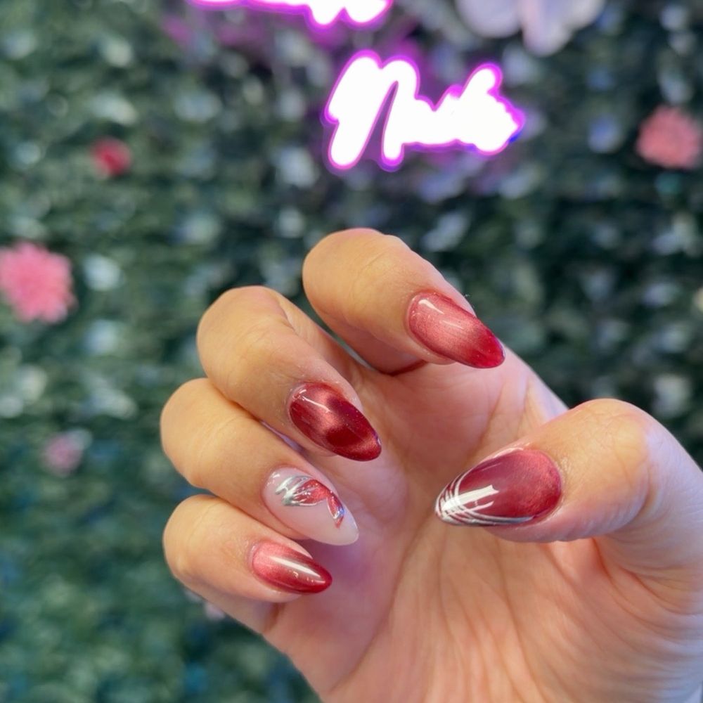 X-Nails - Cat eye nail design by Eva - Nail Salons Near Me - Elk Grove, California X-Nails - Cat eye nail design by Eva - Nail Salons Near Me - Elk Grove, California