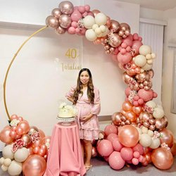 EJ’s Balloon Station - Rose gold themed Balloon decor