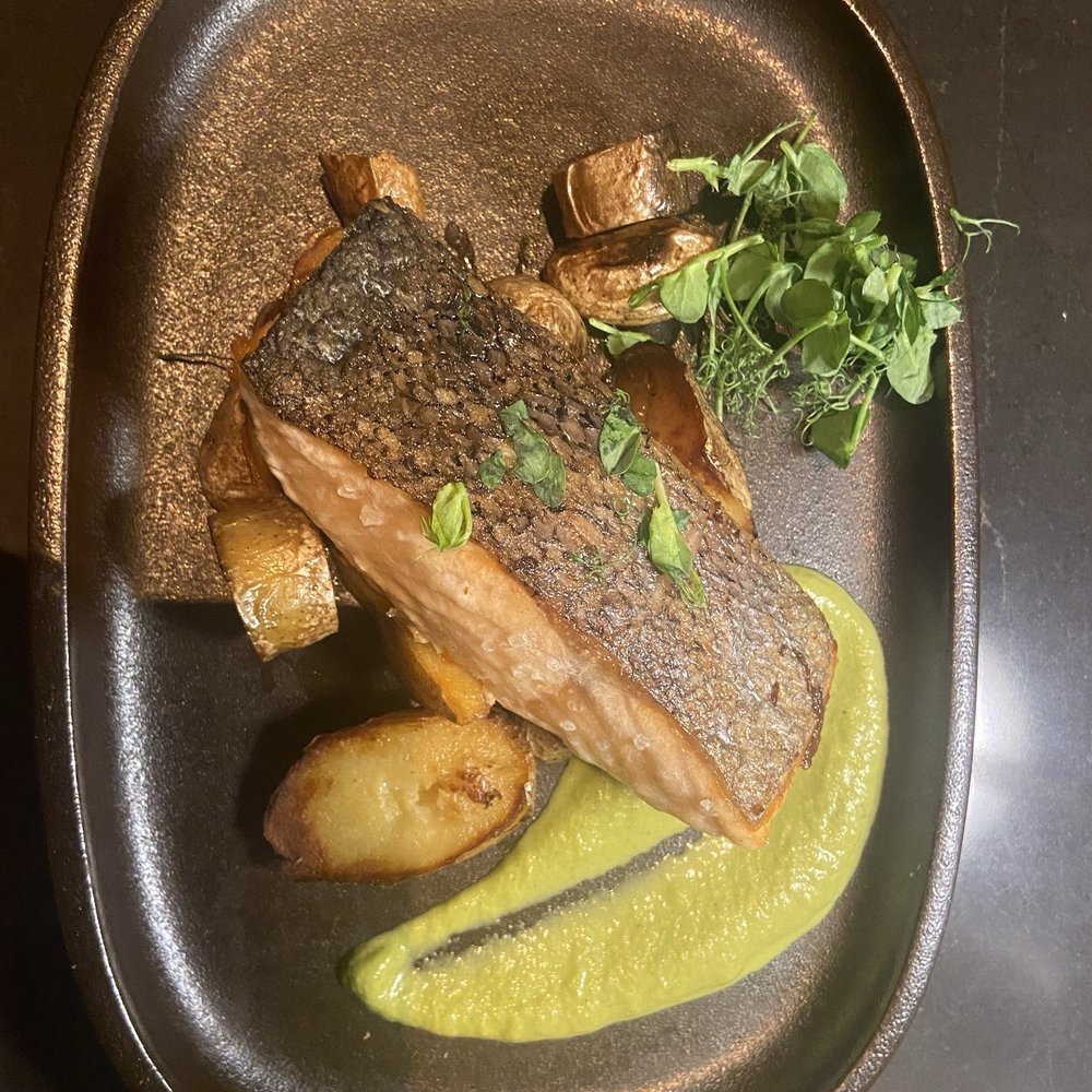 Liberté Restobar - Salmon sub fingerling potatoes - Lounges Near Me - Philadelphia, Pennsylvania