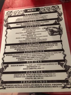 Menu photo 1 El Chente Puerto Vallarta, JAL