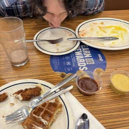 Can you tell it was good? Chicken & Waffles & the Breakfast Sampler