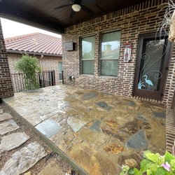 H&S Masonry - Flagstone patio installation in Denton tx