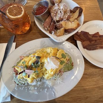 Met Him At A Bar - Avocado toast, truffle potatoes, bacon, Aperol spritz ! - Italian Near Me - Los Angeles, California Met Him At A Bar - Avocado toast, truffle potatoes, bacon, Aperol spritz ! - Italian Near Me - Los Angeles, California