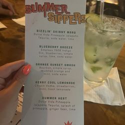 Bishop's Corner Cafe - Summer cocktail menu