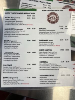 Menu photo 1 Capella Pizzeria Birmingham, AL Menu photo 1 Capella Pizzeria Birmingham, AL