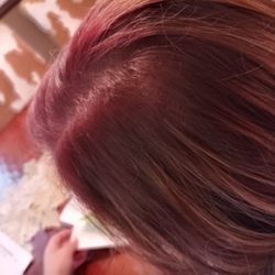 William Henry Signature Salon - McAdenville - The 3 inches of WINE that was not in my example photo. You can also see how this made me look bald in places