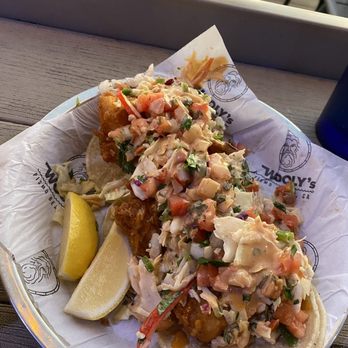 Wooly's - Fish tacos (BOMBBBB) - Seafood Near Me - Pismo Beach, California Wooly's - Fish tacos (BOMBBBB) - Seafood Near Me - Pismo Beach, California