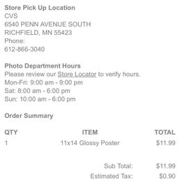 The confirmation email they sent when I ordered The confirmation email they sent when I ordered