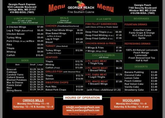 Menu photo 4 Georgia Peach Woodlawn, MD