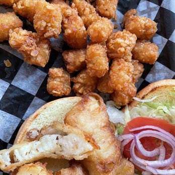 Sam's Seaside Cafe - Cod sandwich and fries - Seafood Near Me - Seaside, Oregon