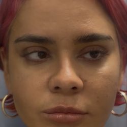 LA MicroBrow - Before (with lipstick)