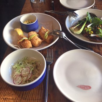 Rich Table - Fried fish medallions with homemade coleslaw - New American Near Me - San Francisco, California