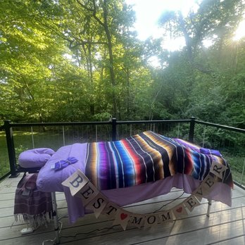 Mountain Mobile Massage - Deck setup on Lookout Mountain - Massage Therapy Near Me Mountain Mobile Massage - Deck setup on Lookout Mountain - Massage Therapy Near Me