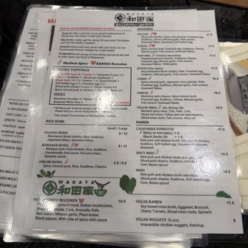Wadaya - Menu - Ramen Near Me - Fremont, California Wadaya - Menu - Ramen Near Me - Fremont, California