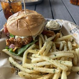 Buttermilk Fried Chicken & Garlic Parm Fries Buttermilk Fried Chicken & Garlic Parm Fries