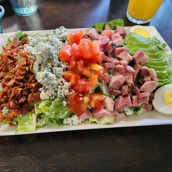 Cups Cafe - Cobb salad with Cilantro dressing - Breakfast & Brunch Near Me - Palm Desert, California Cups Cafe - Cobb salad with Cilantro dressing - Breakfast & Brunch Near Me - Palm Desert, California