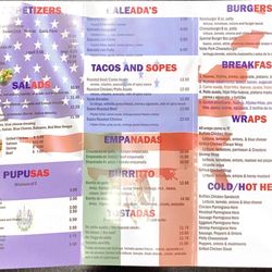 Los 3 Amigos - Menu
