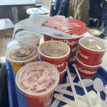 Jollibee - 6pc Chickenjoy Bucket Dragon Fruit Sunset Coconut Dream Freeze  Jolly Spaghetti Adobo Rice Extra Large Gravy Passionfruit Iced Tea - Fast Food Near Me - Virginia Beach, Virginia