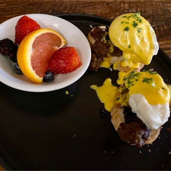 Green Door On 8th - Meatloaf Benedict  The meatloaf was awesome! - New American Near Me - Dade City, Florida