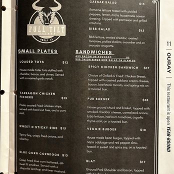 Full Tilt Saloon - Menu, Ouray, contact, bar, food, hours - Breakfast & Brunch Near Me - Ouray, Colorado