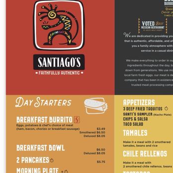 Santiago's - Online menu & pricing on 6/30/26 indicating that a Breakfast Burrito is $3.49.  I was charged $7.49! - Mexican Near Me - Denver, Colorado