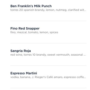 Capital One Landing at DCA - Lunch/dinner menu as of 8/12/25 - Airport Lounges Near Me - Arlington, Virginia