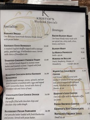 Menu photo 1 Kristof's Kafe Davie, FL Menu photo 1 Kristof's Kafe Davie, FL