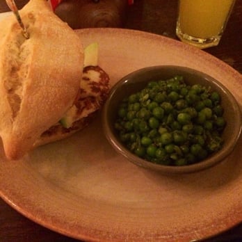 Nando's - Vegetarian burger and peas - Chicken Shop Near Me - Manchester, XGM