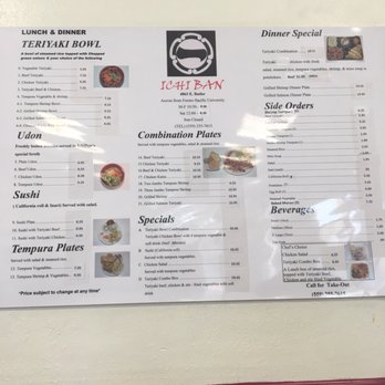 Ichiban - Menu! - Japanese Near Me - Fresno, California