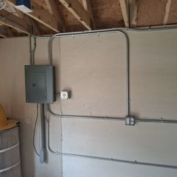 Easton Electric - Wood shop piped in service and outlets