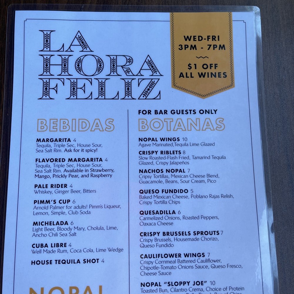 Nopal - Menu - Mexican Near Me - Gainesville, Florida Nopal - Menu - Mexican Near Me - Gainesville, Florida