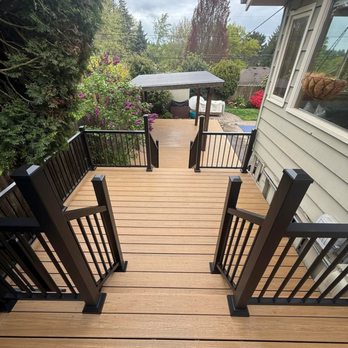 Tony Construction - Deck with Black Rails. - Decks & Railing Near Me - Beaverton, Oregon Tony Construction - Deck with Black Rails. - Decks & Railing Near Me - Beaverton, Oregon