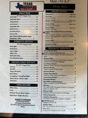 Menu photo 6 Texas Borders Bar & Grill 1093 Richmond, TX Menu photo 6 Texas Borders Bar & Grill 1093 Richmond, TX