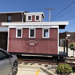 World's Largest Wooden Shoes - Caboose outside the candy shop