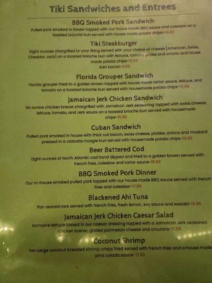 Menu photo 4 Frog Tiki Bar Prudenville, MI
