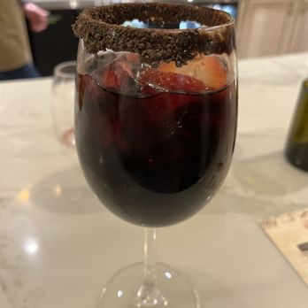 Vintner's Table - Chocolate Strawberry Sangria. They also sell lots of their sangrias of the month. - Wine Tasting Room Near Me - Phoenixville, Pennsylvania
