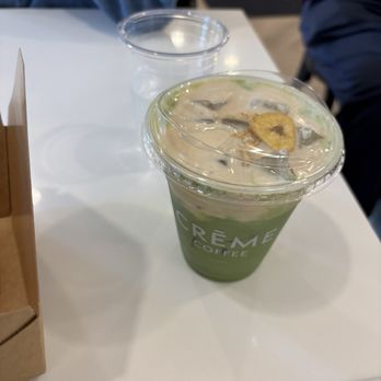 Crème Coffee - banana matcha - Coffee & Tea Near Me - Sacramento, California