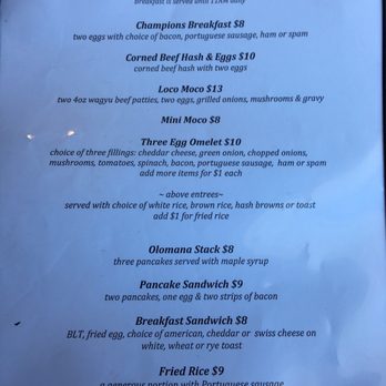 Casey Nakama Golf Development Center - Breakfast Menu 1 - Golf Near Me - Waimanalo, Hawaii Casey Nakama Golf Development Center - Breakfast Menu 1 - Golf Near Me - Waimanalo, Hawaii