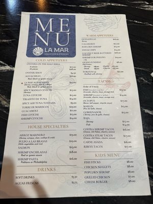 Menu photo 1 La Mar Seafood & Drinks El Paso, TX Menu photo 1 La Mar Seafood & Drinks El Paso, TX