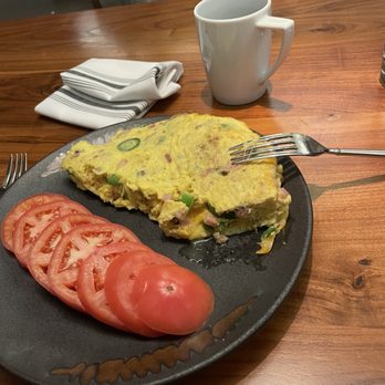 Brim House - Three egg omelette and a side of tomatos - American Near Me - Toledo, Ohio