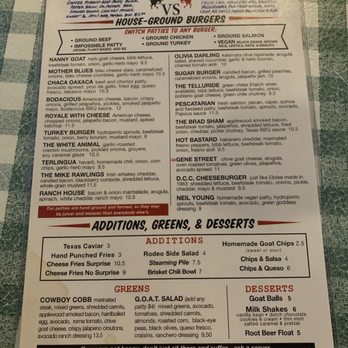 Rodeo Goat - Main menu - Burgers Near Me - Dallas, Texas