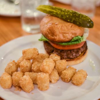 Yeagers Down Home - Cheeseburger with tots - American Near Me - Denham Springs, Louisiana Yeagers Down Home - Cheeseburger with tots - American Near Me - Denham Springs, Louisiana