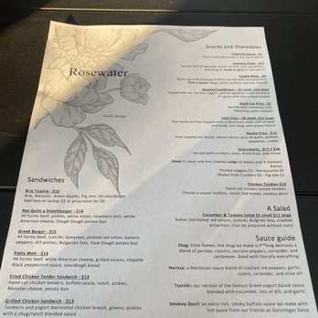 Rosewater - Food Menu - Cocktail Bars Near Me - Houston, Texas
